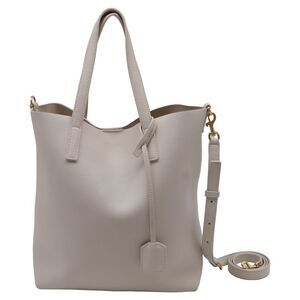 Saint Laurent N/S Shopping Tote in Beige Leather
